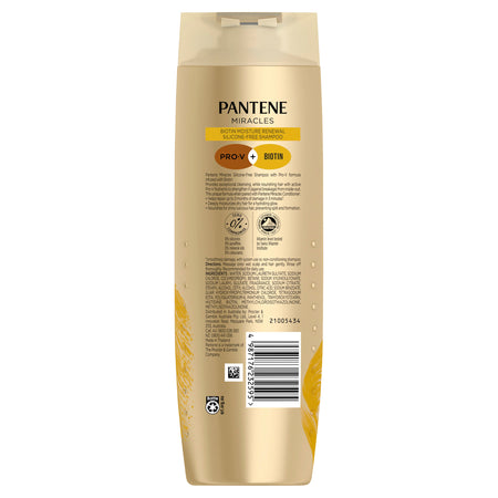 Pantene Miracles Biotin Moisture Renewal Silicone-free Shampoo 375ml