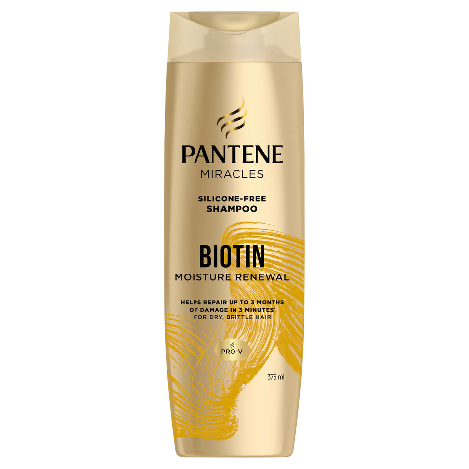 Pantene Miracles Biotin Moisture Renewal Silicone-free Shampoo 375ml
