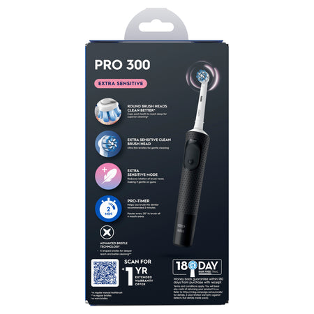 Oral-B Pro 300 Extra Sensitive Electric Toothbrush Black