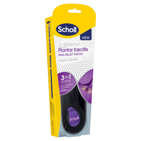 Scholl In-Balance Pain Relief Plantar Fasciitis Orthotic Insoles - SMALL