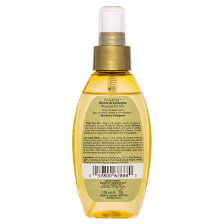 Ogx Biotin & Collagen Volumising Weightless Oil Mist 118mL