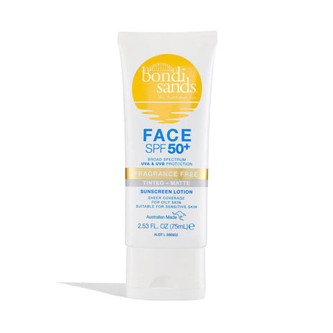 Bondi Sands SPF 50+ Fragrance Free Matte Tinted Face Lotion 75ml