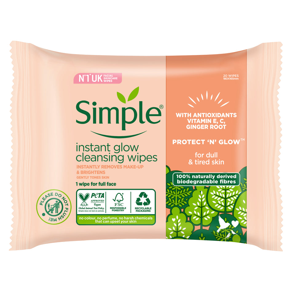 Simple Face Wipes Instant Glow 20s