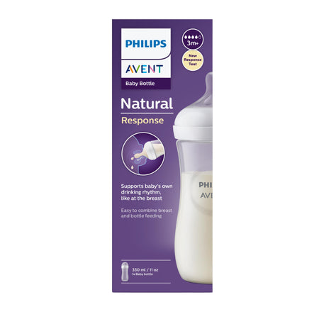 Avent Natural Response Baby Bottles 3 Months+ 330ml 1 Pack