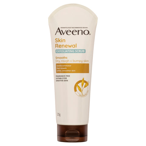 Aveeno Skin Renewal Exfoliating Body Scrub For Dry Skin 225g