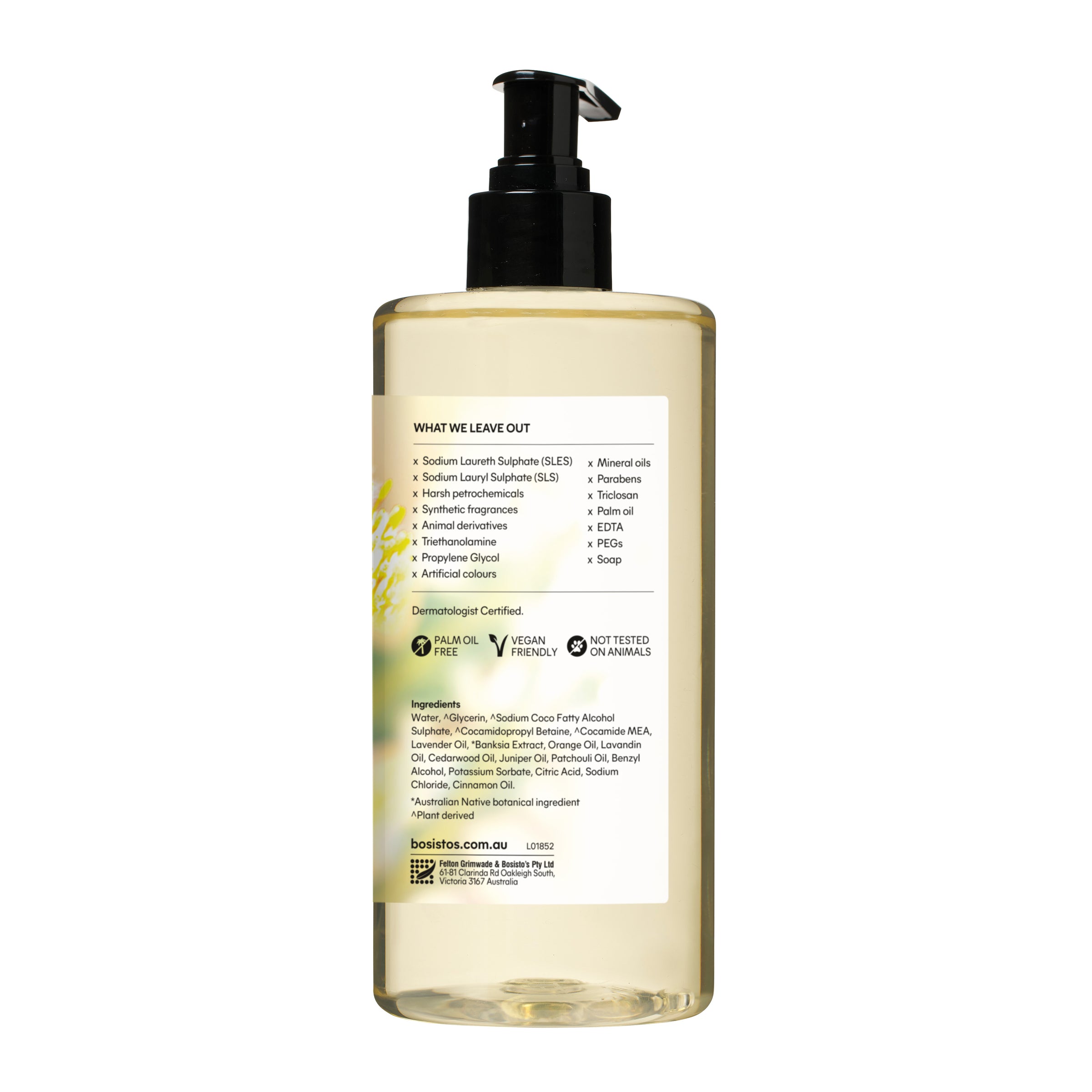 Bosisto's Banksia Flower & Lavender Hand Wash 500ml