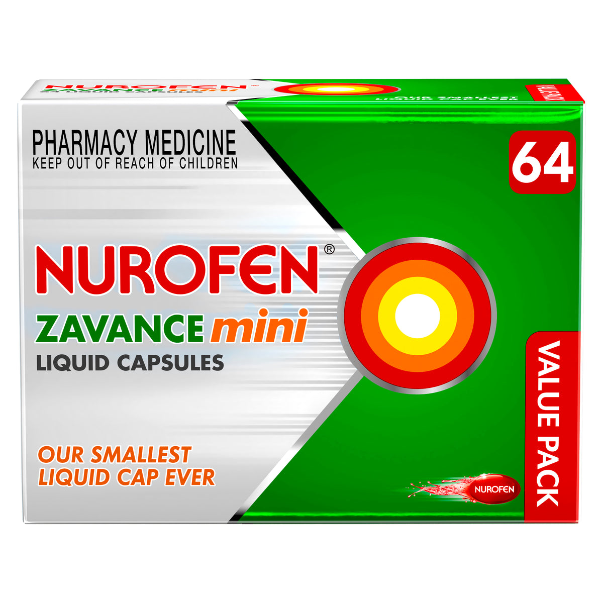 Nurofen Zavance Mini Liquid Capsules 64