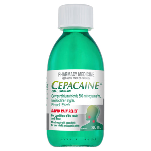 Cepacaine Mouthwash Liquid 200mL