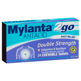 Mylanta 2go Double Strength Chewable Antacid 24 Tablets