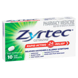 Zyrtec Allergy & Hayfever Antihistamine 10 Tablets