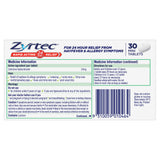 Zyrtec Allergy & Hayfever Antihistamine 30 Tablets