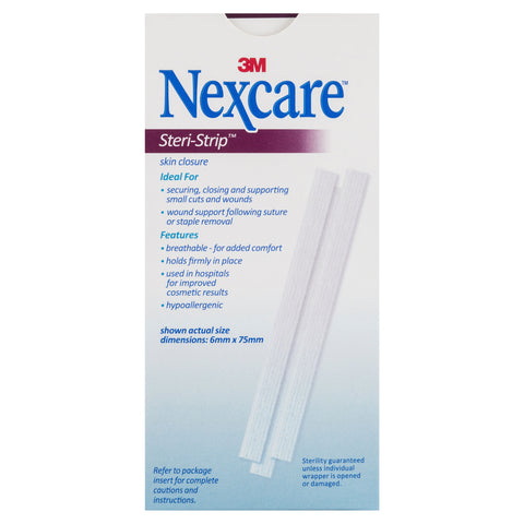Nexcare Steri-Strip White 6mm X 75mm X 20