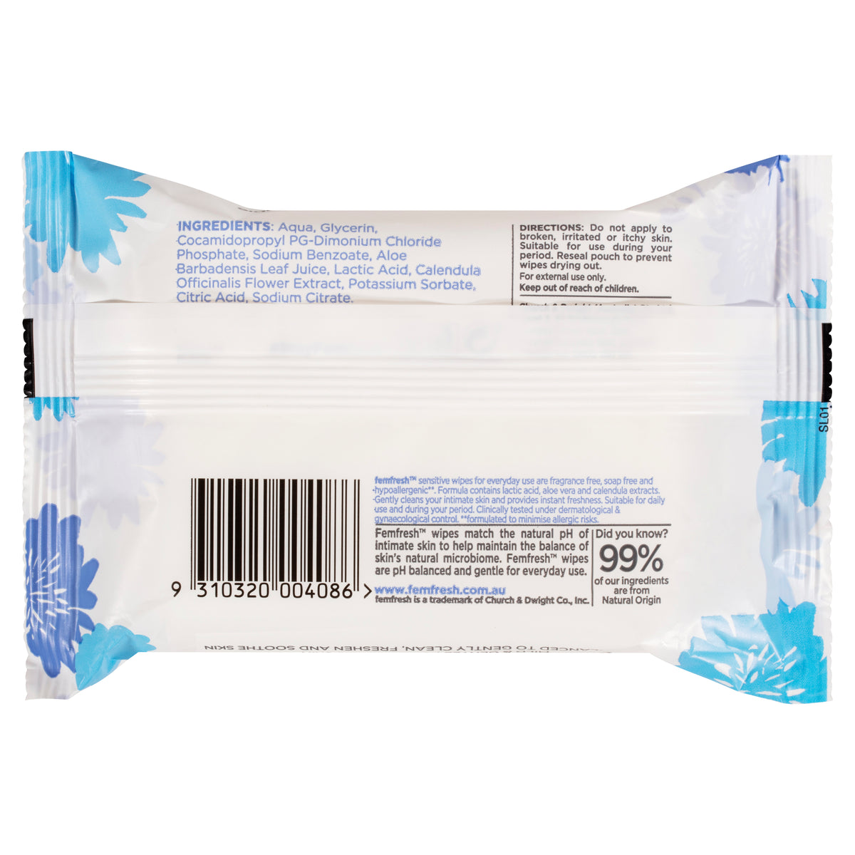Femfresh Sensitive Wipes 20