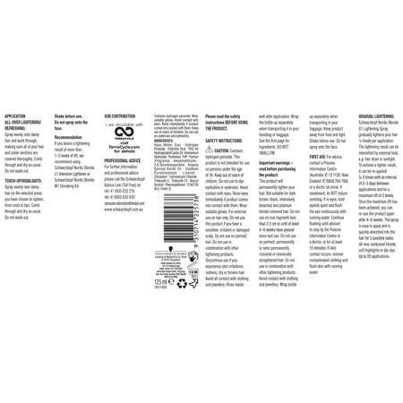 Schwarzkopf Nordic Blonde G1 Lightening Spray 125ml