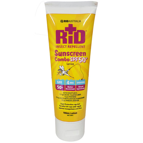 RID Insect Repellent Sunscreen Combo SPF50 Plus 100g