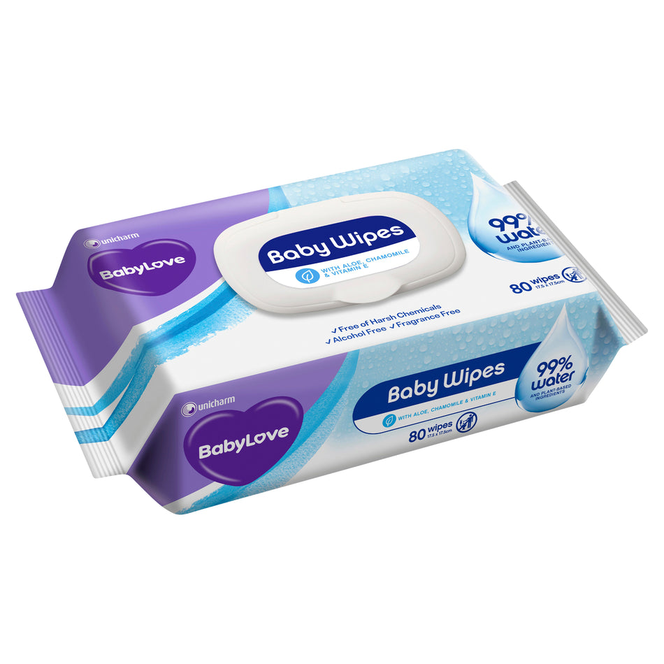 Babylove Water Wipes 80 Pack