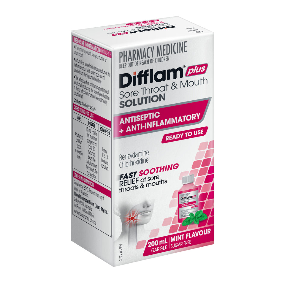 Difflam-Plus Anti-inflammatory Antiseptic Solution 200ml