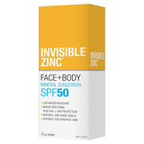 Invisible Zinc Face and Body  SPF 50+ 75g