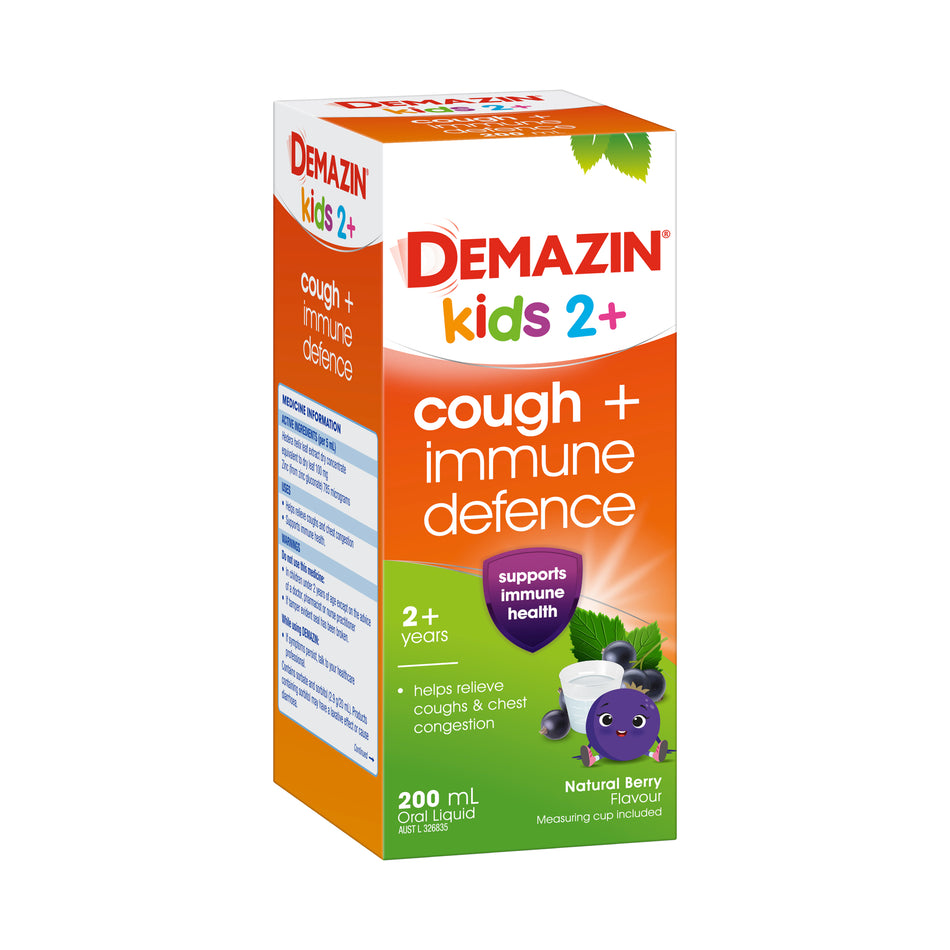 Demazin Kids 2+ Cough + Immune Defence 200ml