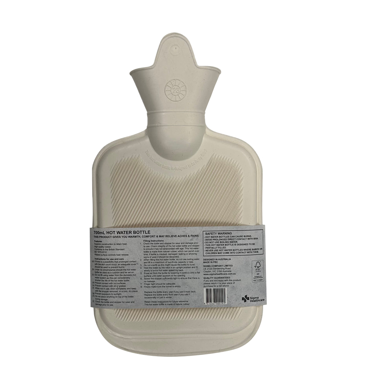 Pharmacy Care Hot Water Btle 700Ml White