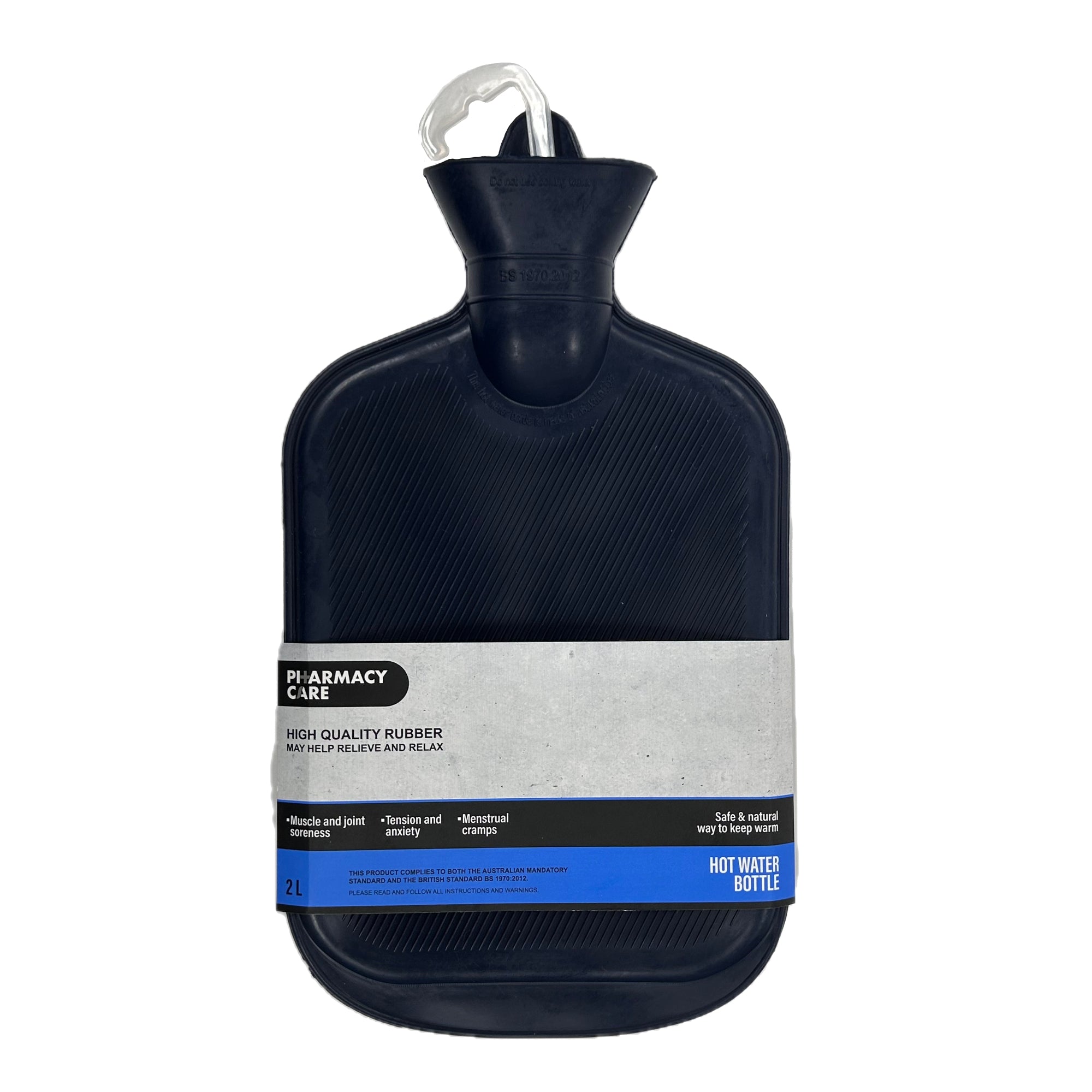 Pharmacy Care Hot Water Bottle 2lt Navy