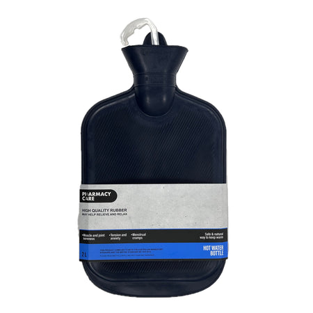 Pharmacy Care Hot Water Bottle 2lt Navy