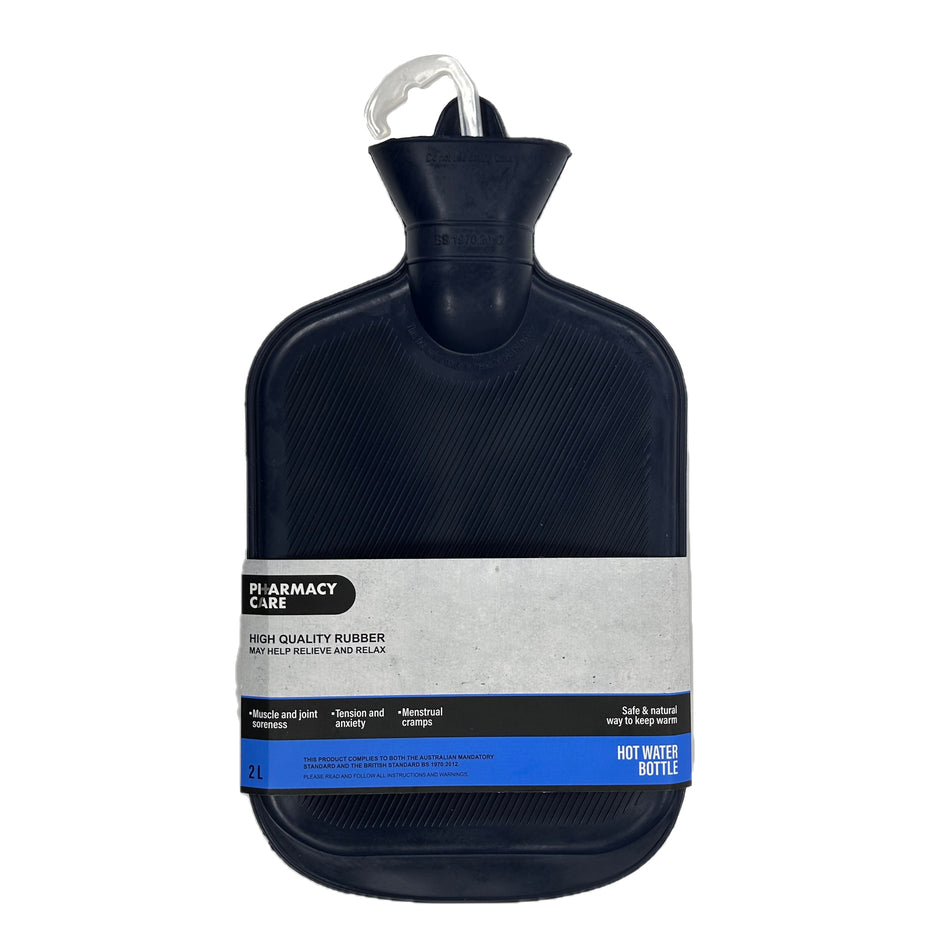 Pharmacy Care Hot Water Bottle 2lt Navy