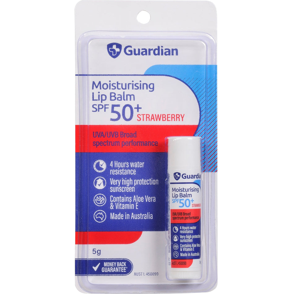 Guardian Lip Balm Spf50+ 5gm Strawberry