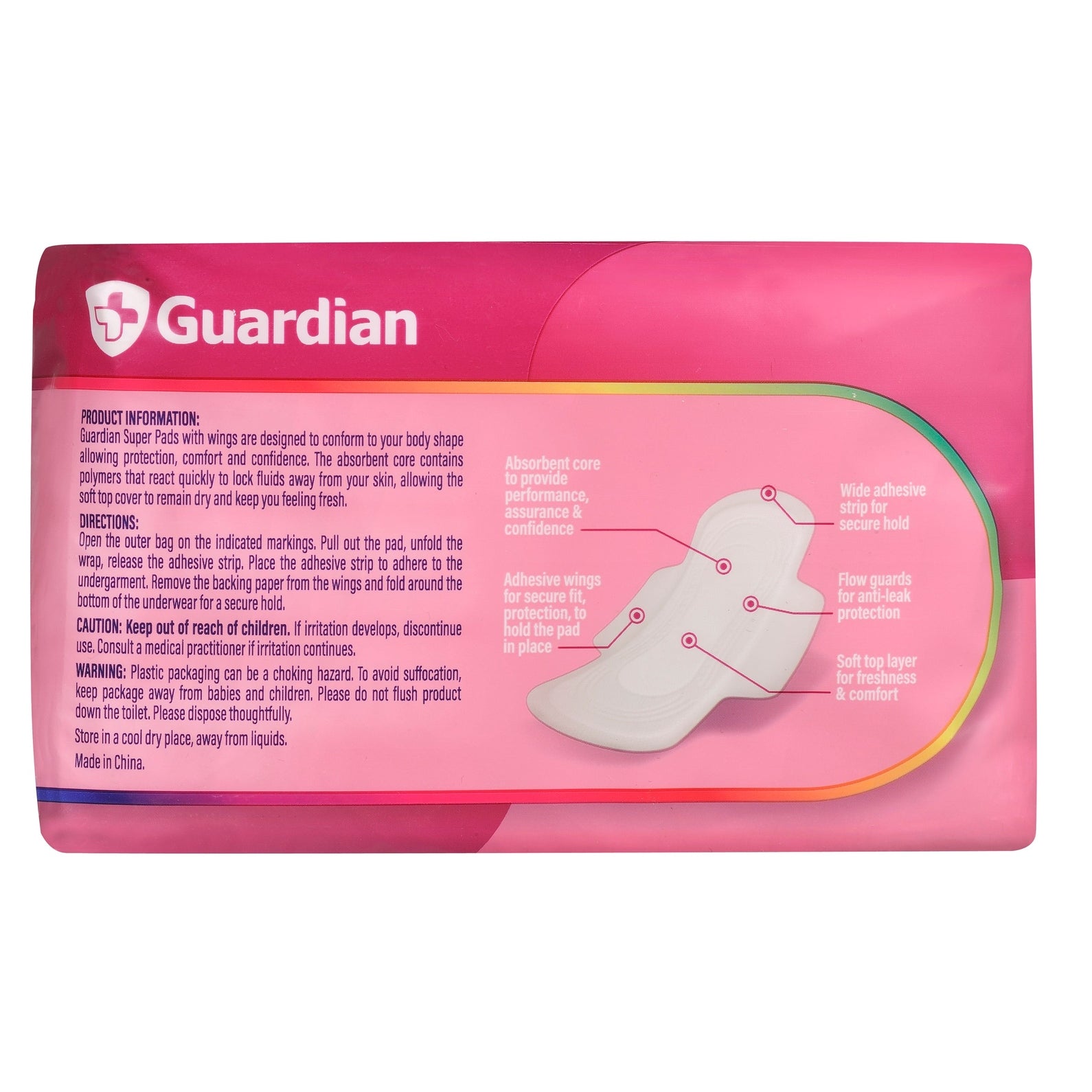 Guardian Super Pads With Wings 12pk