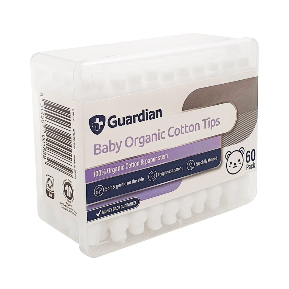 Guardian Baby Organic Cotton Tips 60pk