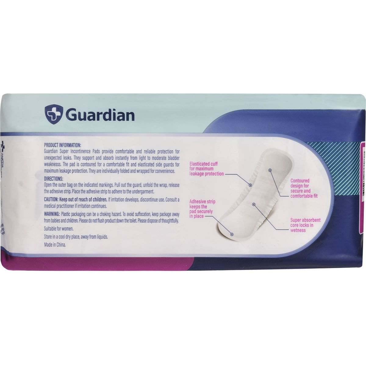 Guardian Incontinence Pads Super 10pk