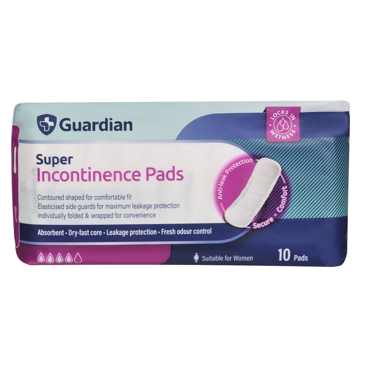 Guardian Incontinence Pads Super 10pk