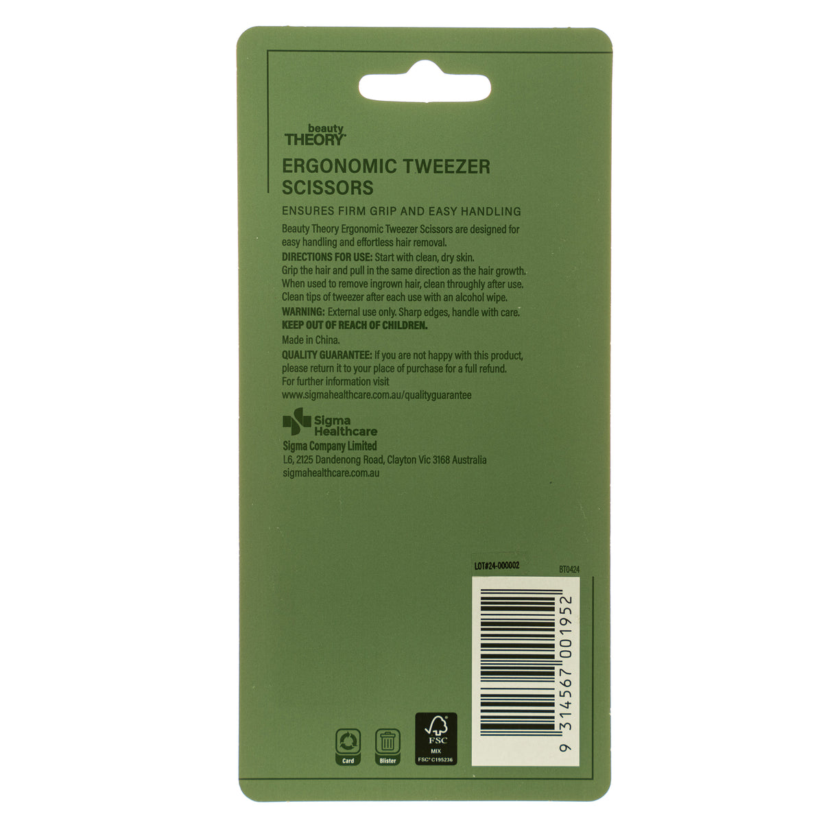 Beauty Theory Ergonomic Tweezer Scissors