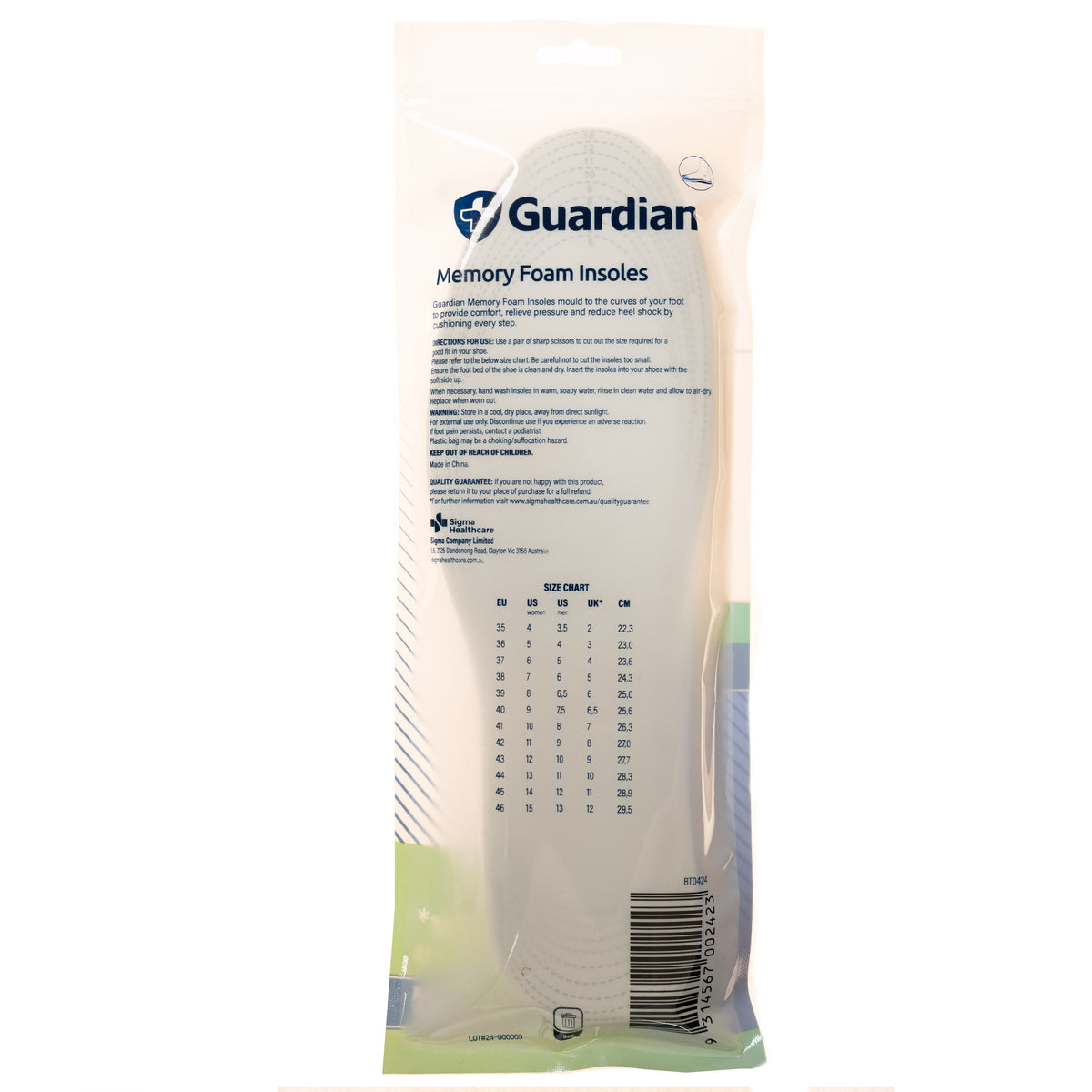 Guardian Memory Foam Insoles