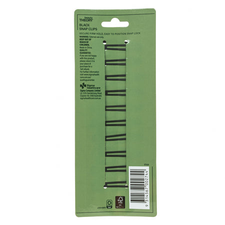 BEAUTY THEORY BLACK SNAP CLIPS 10