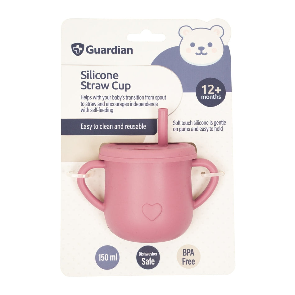 Guardian Silicone Straw Cup Dusty Berry