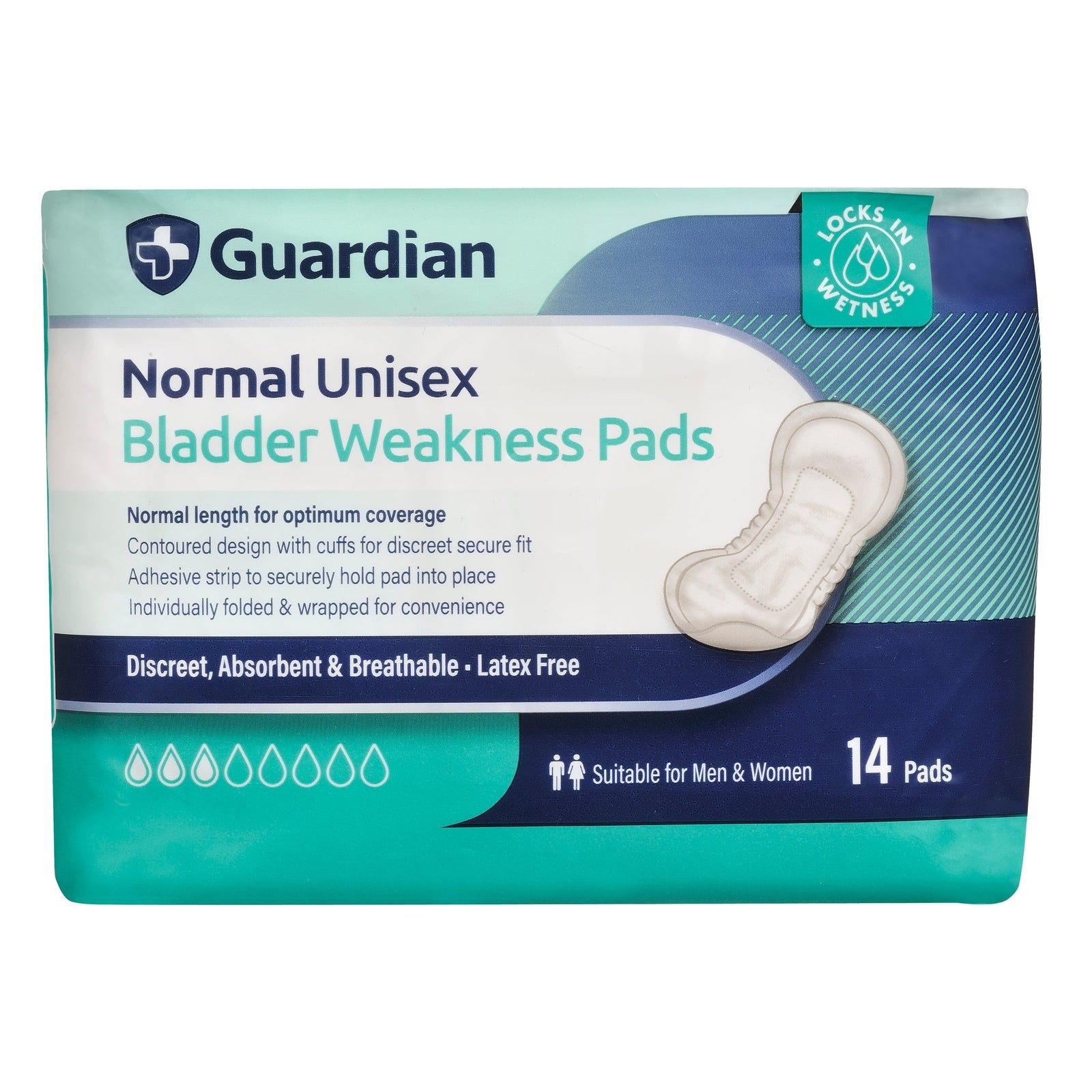 Guardian Incontinence Bladder Weakness Pads Normal 14pk