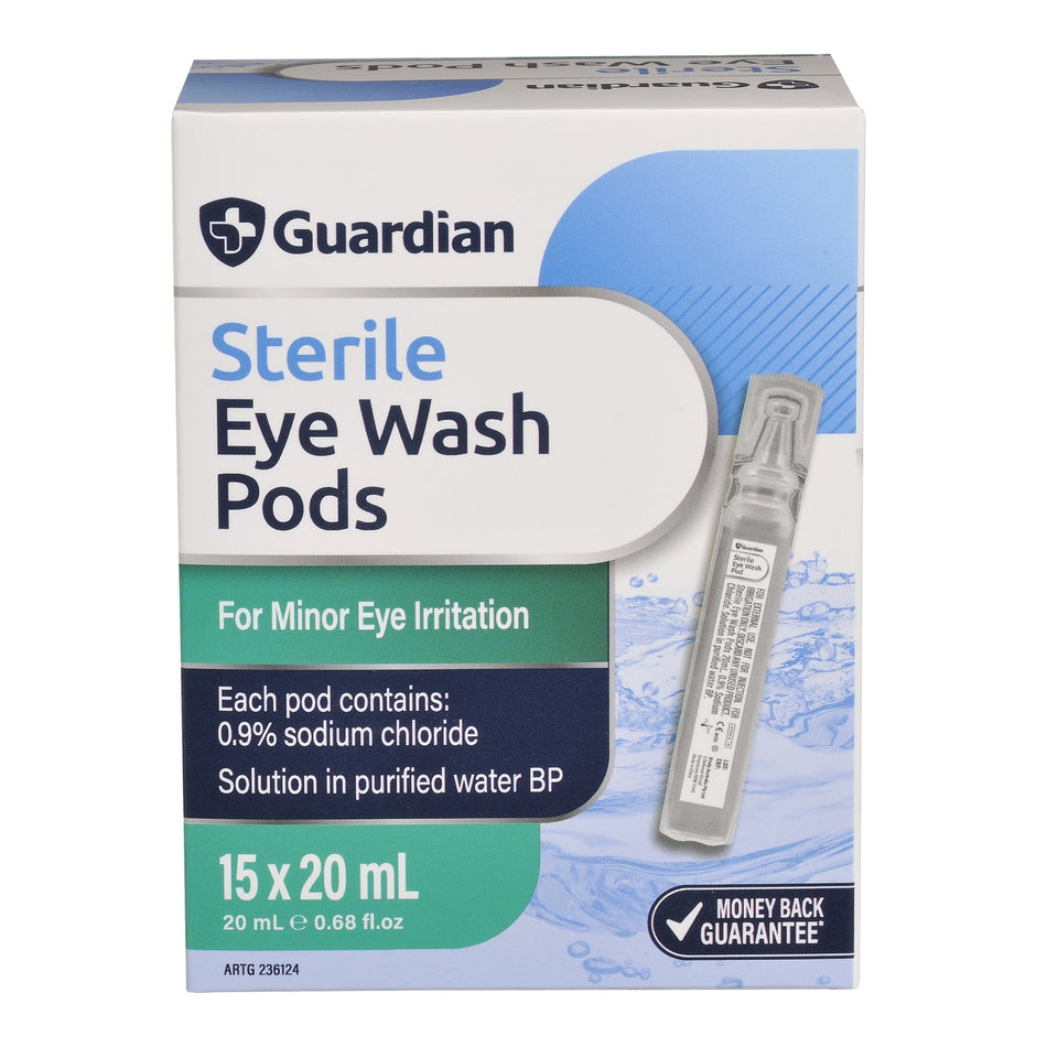 Guardian Sterile Eye Wash Pods 20ml 15 Pack