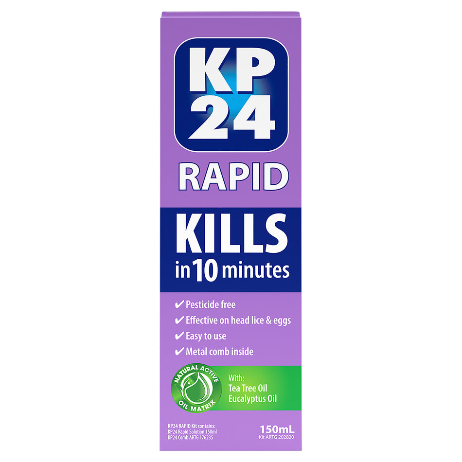 KP24 Rapid 10 Minute Head Lice/Nit Solution 150ml
