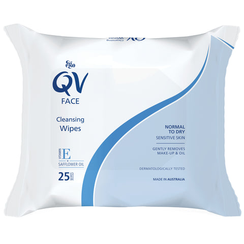 Ego QV Face Gentle Cleansing Wipes - 25 Pack