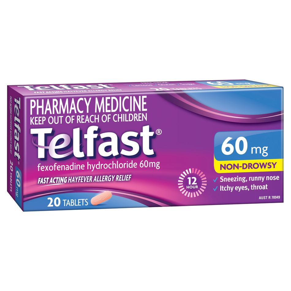 Telfast 60mg 20 Tablets