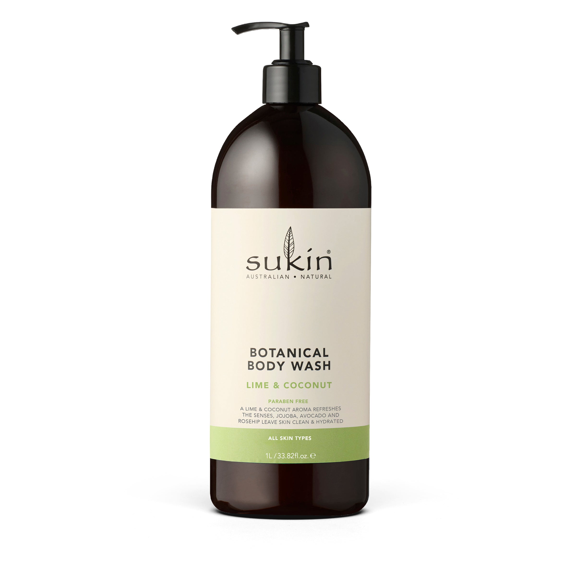 Sukin Botanical Body Wash Lime Coconut Pump 1l