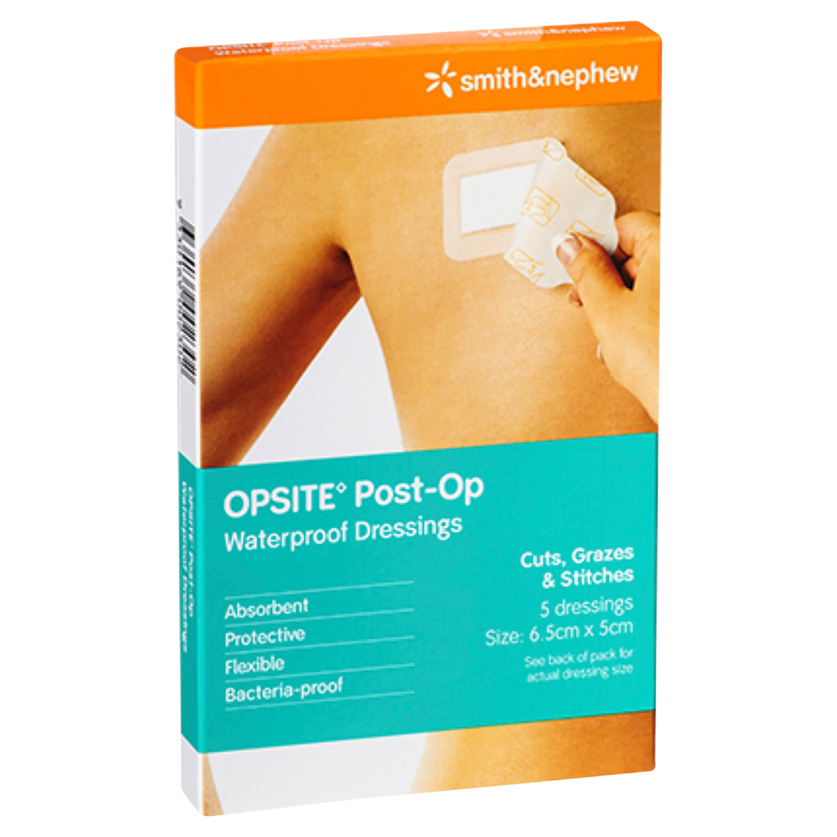 Opsite Post-Op Waterproof Barrier Dressings 6. 5cm x 5cm - 5 Pack