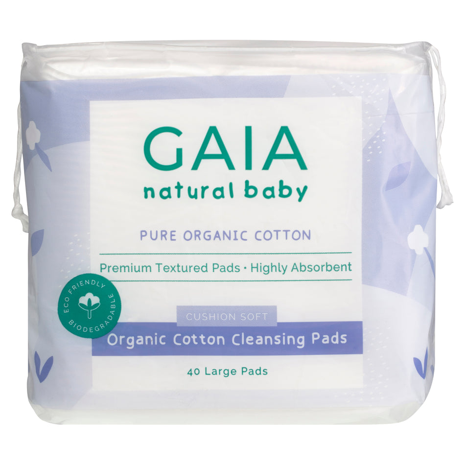 GAIA Natural Baby Organic Cotton Cleansing Pads 40PK