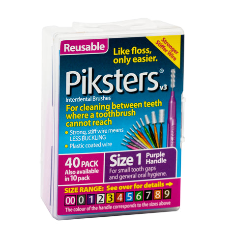 Piksters Interdental Brushes Size 1 - 40 Pack