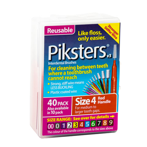 Piksters Inter Dental Brush Size 4 - 40 Pack