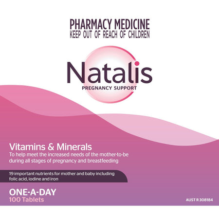 Natalis Pregnancy Support Multivitamin 100 Tablets