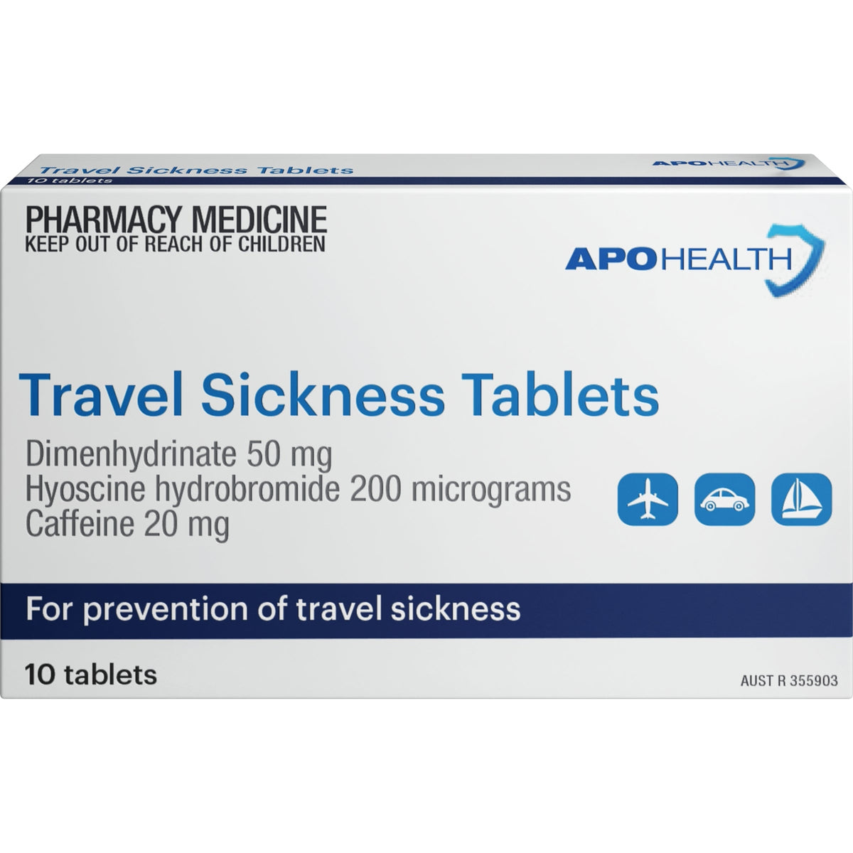 Apohealth Travel Sickness 10 Tablets