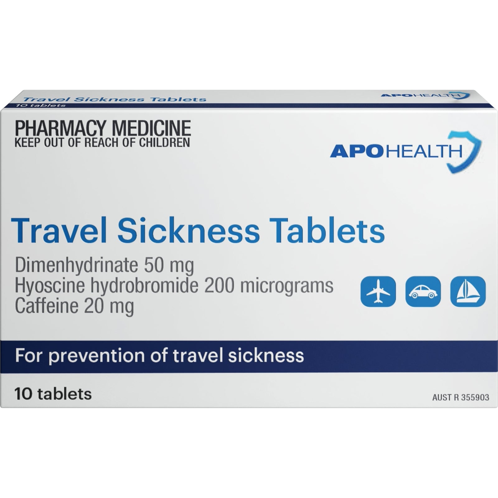 Apohealth Travel Sickness 10 Tablets