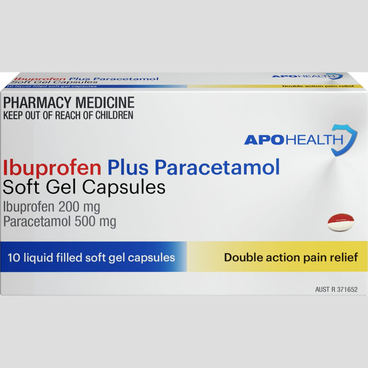 Apohealth Ibuprofen Plus Para200mg/500mg Soft Gel Capsules 10